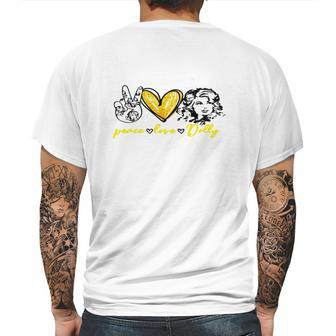 Dolly Parton Peace Love Dolly Mens Back Print T-shirt | Favorety CA