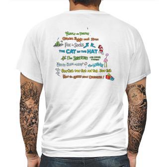 Dr Seuss Book Title Mens Back Print T-shirt | Favorety