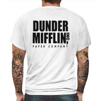 Dunder Mifflin Inc The Office Mens Back Print T-shirt | Favorety DE