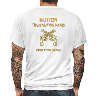 Dutton Train Station Tours Mens Back Print T-shirt | Favorety