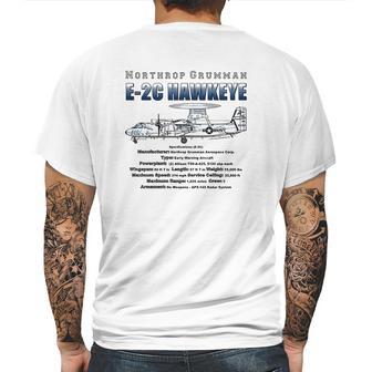 E2c Hawkeye Plane Mens Back Print T-shirt | Favorety