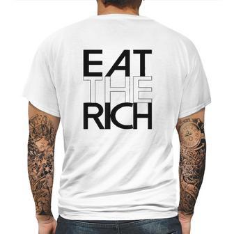 Eat The Rich Socialist Resistance Protest Statement Mens Back Print T-shirt | Favorety UK