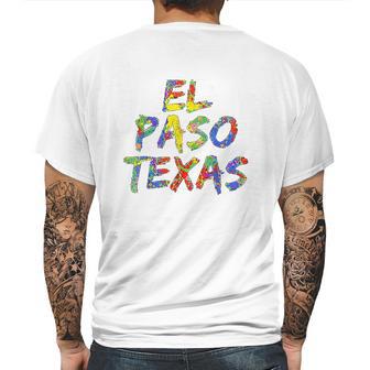 El Paso Gifts For Texans Colorful Texas City Mens Back Print T-shirt | Favorety