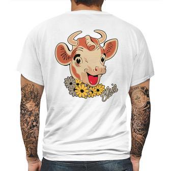 Elsie The Cow Mens Back Print T-shirt | Favorety