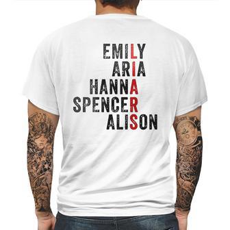 Emily Aris Hanna Spencer Alison Liars Mens Back Print T-shirt | Favorety