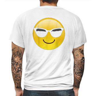 Emoji Cool Shades Smiley Face Sunglasses Confident Awesome Mens Back Print T-shirt | Favorety CA