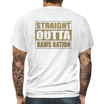 Expression Straight Outta Rams Nation Football Mens Back Print T-shirt | Favorety