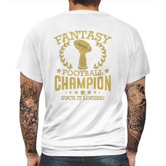 Fantasy Football Funny Champ Champion Draft Mens Back Print T-shirt | Favorety DE