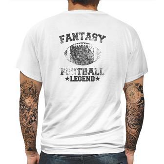 Mens Fantasy Football Legend Funny Season Novelty Graphic Dad Gameday Mens Back Print T-shirt | Favorety UK