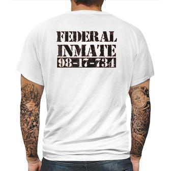 Federal Inmate Jail Prisoner Costume Mens Back Print T-shirt | Favorety AU