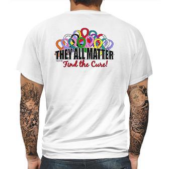 Fight Like A Girl They All Matter Find The Cure Mens Back Print T-shirt | Favorety UK