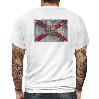 Florida Flag Vintage Fade Mens Back Print T-shirt | Favorety AU