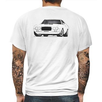 Ford Torino 1972 White Car Mens Back Print T-shirt | Favorety AU