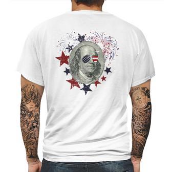 Fourth Of July Ben Franklin Patriotic American Mens Back Print T-shirt | Favorety UK