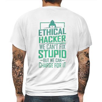 Funny Computer Hacker Cybersecurity Ethical Hacker Code Gift Mens Back Print T-shirt | Favorety DE