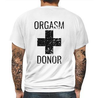 Funny Donor Humour Orgasim Donor Mens Back Print T-shirt | Favorety