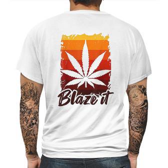 Funny Marijuana For Men Blaze It 420 Gift Mens Back Print T-shirt | Favorety CA