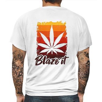 Funny Marijuana For Men Blaze It Mens Back Print T-shirt | Favorety