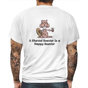 Funny Shaved Beaver Shirt 1 Mens Back Print T-shirt | Favorety CA