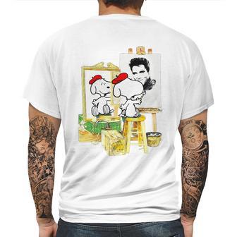 Funny Snoopys Painting The Picture - Elvis Presley Mens Back Print T-shirt | Favorety UK