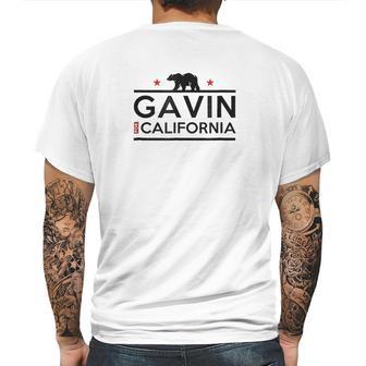 Gavin Newsom For California Governor Campaign Mens Back Print T-shirt | Favorety CA