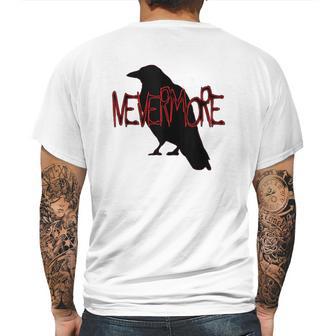 Gothic Nevermore Raven Edgar Allan Poe Gift Mens Back Print T-shirt | Favorety