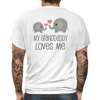 Grandaddy Loves Me Elephant Infant Creeper Mens Back Print T-shirt | Favorety CA