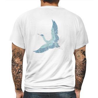 Great Blue Flying Heron Mens Back Print T-shirt | Favorety UK