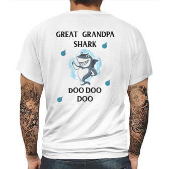 Great Grandpa Gift Shark Doo Doo Doo Mens Back Print T-shirt | Favorety AU