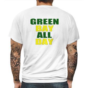 Green Bay All Day For Fans Of Green Bay Football Mens Back Print T-shirt | Favorety CA