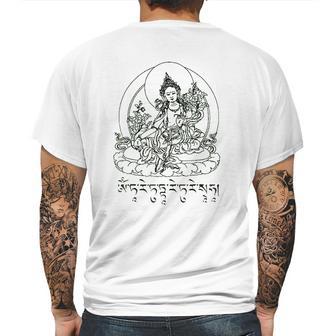 Green Tara Mantra Mens Back Print T-shirt | Favorety DE