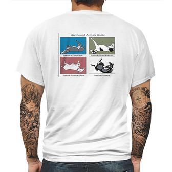 Greyhound Activity Guide Ash Grey Mens Back Print T-shirt | Favorety DE