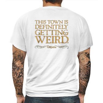 Grimm This Town Is Getting Weird Comfortable Mens Back Print T-shirt | Favorety UK