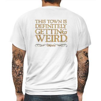 Grimm This Town Is Getting Weird Comfortable Mens Back Print T-shirt | Favorety DE