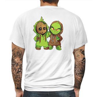 Grinch And Groot Mens Back Print T-shirt | Favorety CA