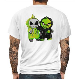 Grinch And Jack Skellington Mens Back Print T-shirt | Favorety DE