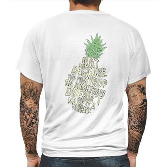 Gus And Spencer Funny Pineapple Mens Back Print T-shirt | Favorety CA