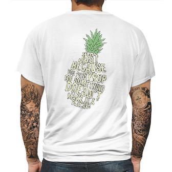 Gus And Spencer Funny Pineapple Psych Mens Back Print T-shirt | Favorety