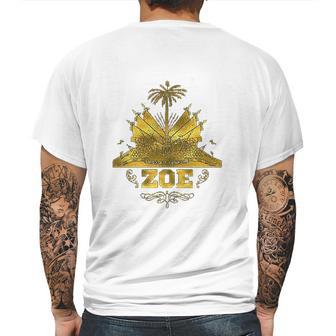 Haitian Zoe Haiti Clothes Mens Back Print T-shirt | Favorety