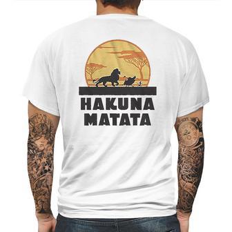 Hakuna Matata Africa Simba Mufasa Mens Back Print T-shirt | Favorety UK