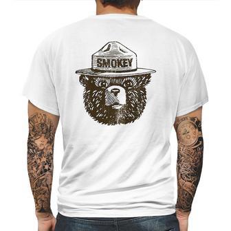 Hank Player Usa Official Smokey Bear Mens Back Print T-shirt | Favorety