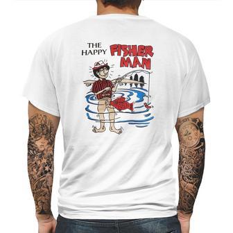 The Happy Fisherman Funny Mens Back Print T-shirt | Favorety CA