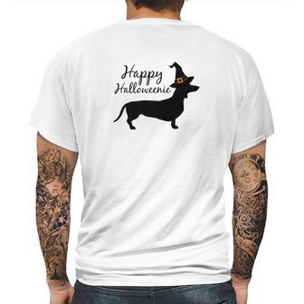 Happy Halloweenie Dachshund Wiener Dog Halloween Tee Mens Back Print T-shirt | Favorety DE