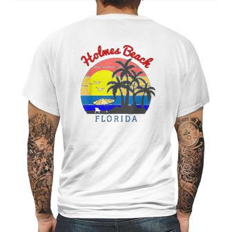 Holmes Beach Florida Vintage Retro Beach Sunset Gift Mens Back Print T-shirt | Favorety CA