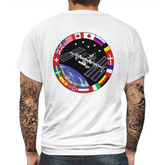 International Space Station T-Shirt Nasa Iss Flag Logo Mens Back Print T-shirt | Favorety CA