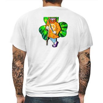 Irish Hippie Leprechaun Peace Shillelagh Guitar Beard Mens Back Print T-shirt | Favorety AU