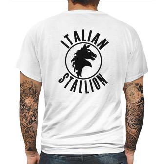 Italian Stallion Art Mens Back Print T-shirt | Favorety