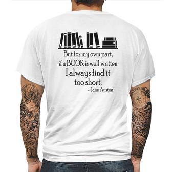 Jane Austen Book Mens Back Print T-shirt | Favorety CA