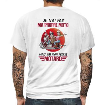 Je Nai Pas Ma Propre Moto Mais Jai Mon Propre Motard Moon Mens Back Print T-shirt | Favorety UK