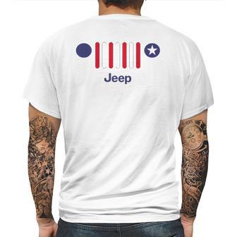 Mens Jeep America 7-Slot Grille Mens Back Print T-shirt | Favorety